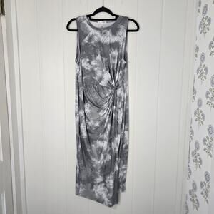 Nine Britton Gray Tie-Dye Body Con Dress Sleeveless Sundress NWOT Size XL